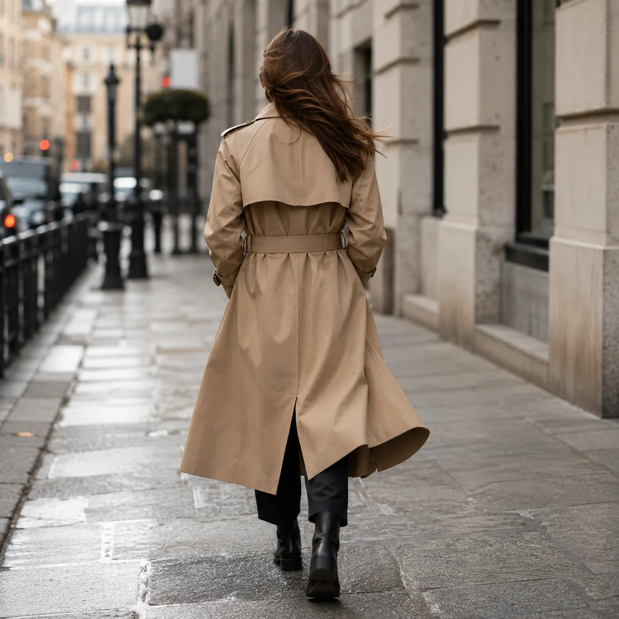 Example of a model walking product shot